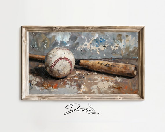Frame Tv Art Baseball Frame Tv Art Baseball Bat Frame Tv Art Baseball Painting In Frame Tv Art Baseball Player Art