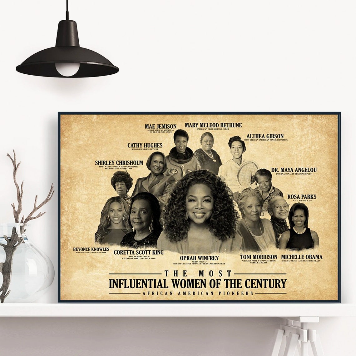 The Most Influential Woman Of The Century Poster Feminist Print Empowering Women Strong Women Vintage Women Speak Womens Rights - Image 2