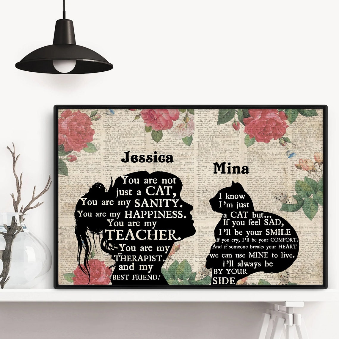 You Are Not Just A Cat Mom and Kitty Tribute Sweet Gift Poster - Image 2