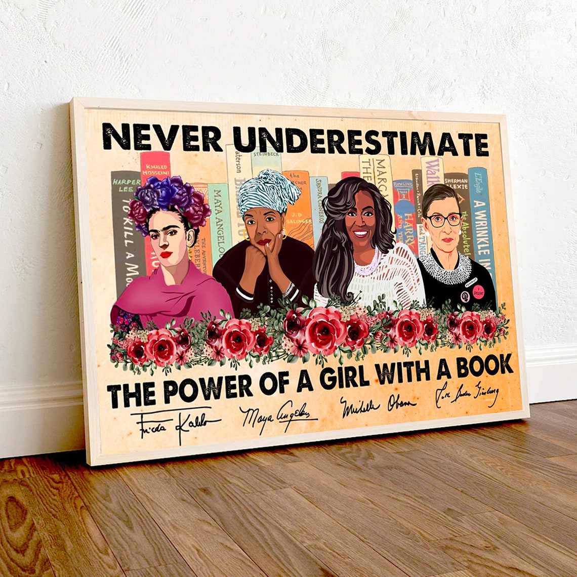 Never Underestimate the Power of a Girl With a Book Art Poster
