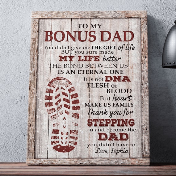 Customized Funny Stepdad Footprint Gift, Fathers Day