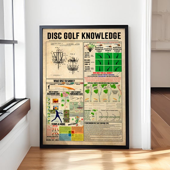 Disc Golf Knowledge Vintage Poster