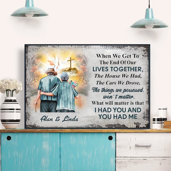 Christian Old Couple Heaven Gates Lives Together Love Poster