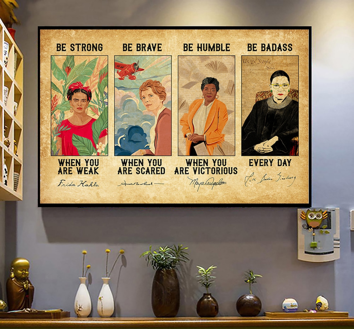 Be Strong Be Brave Trailblazing Women in History Empowerment Gift Poster - Image 2