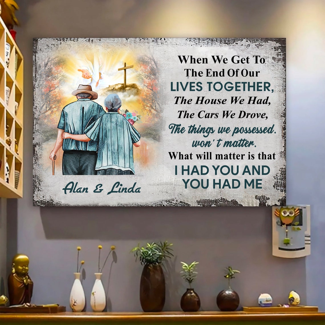Christian Old Couple Heaven Gates Lives Together Love Poster - Image 4