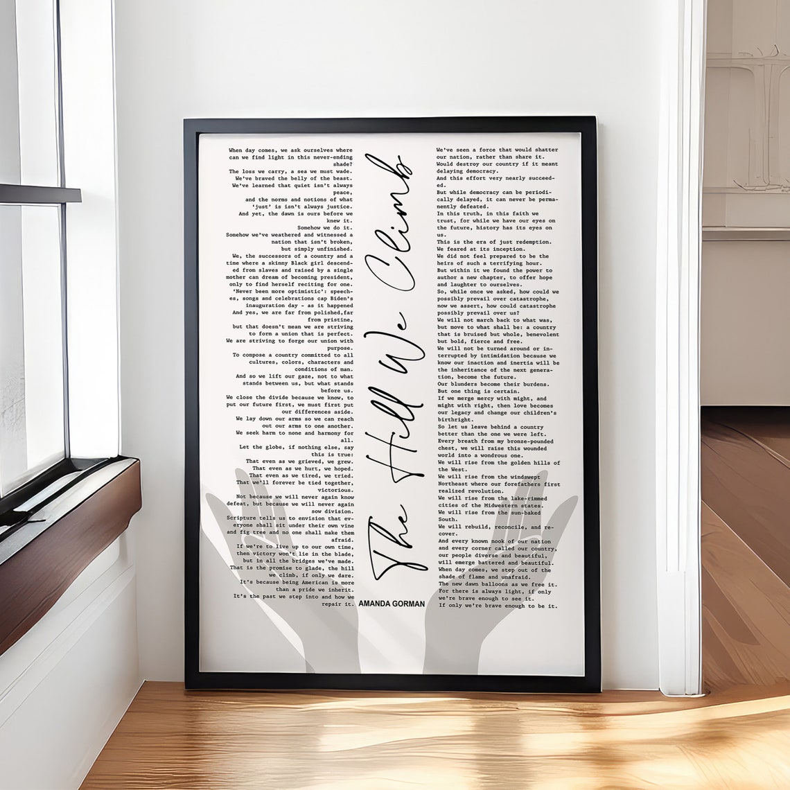 The Hill We Climb Amanda Gorman Inaugural Poem Typography Poster - Image 4