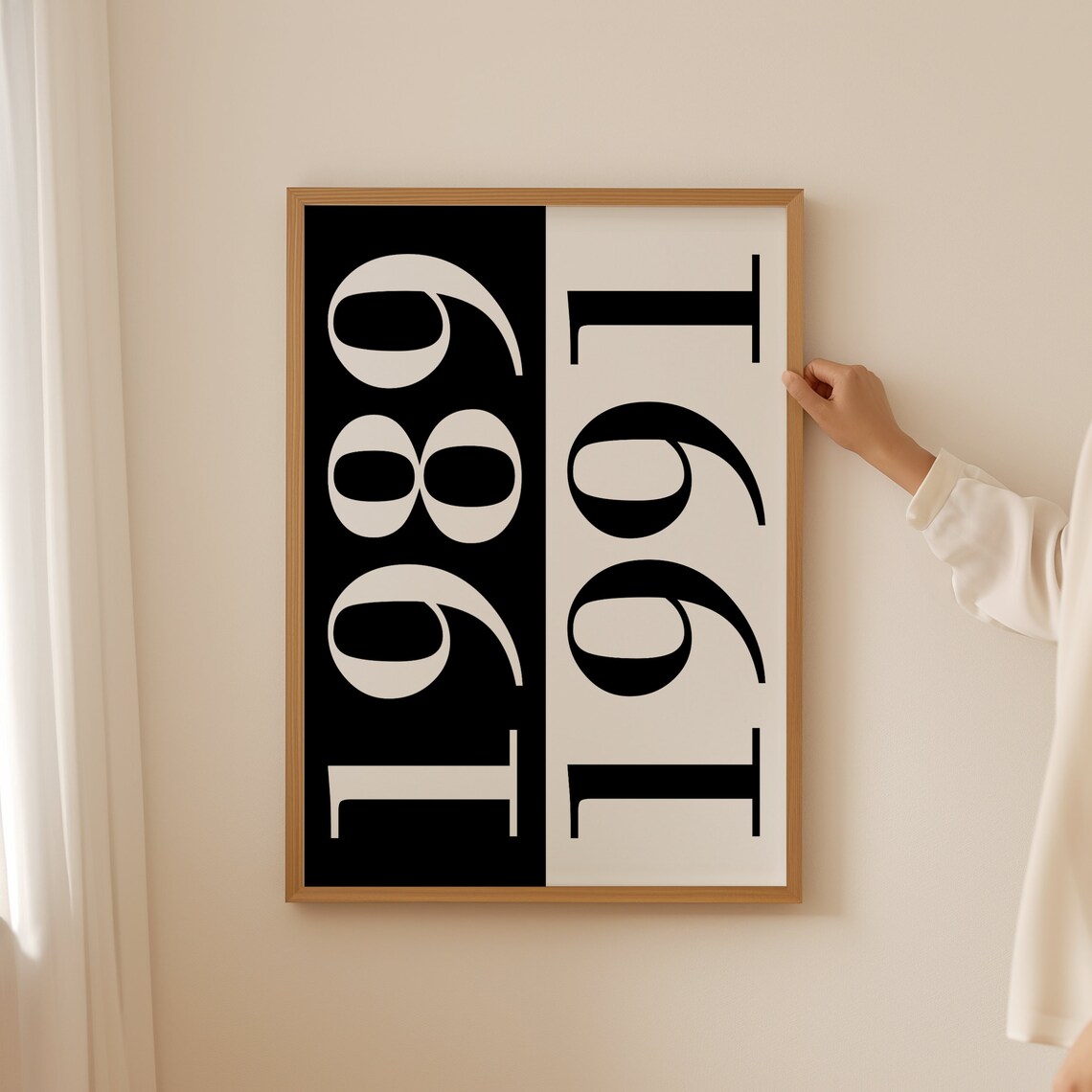 Custom Year Personalized Family Art, Minimalist Typography