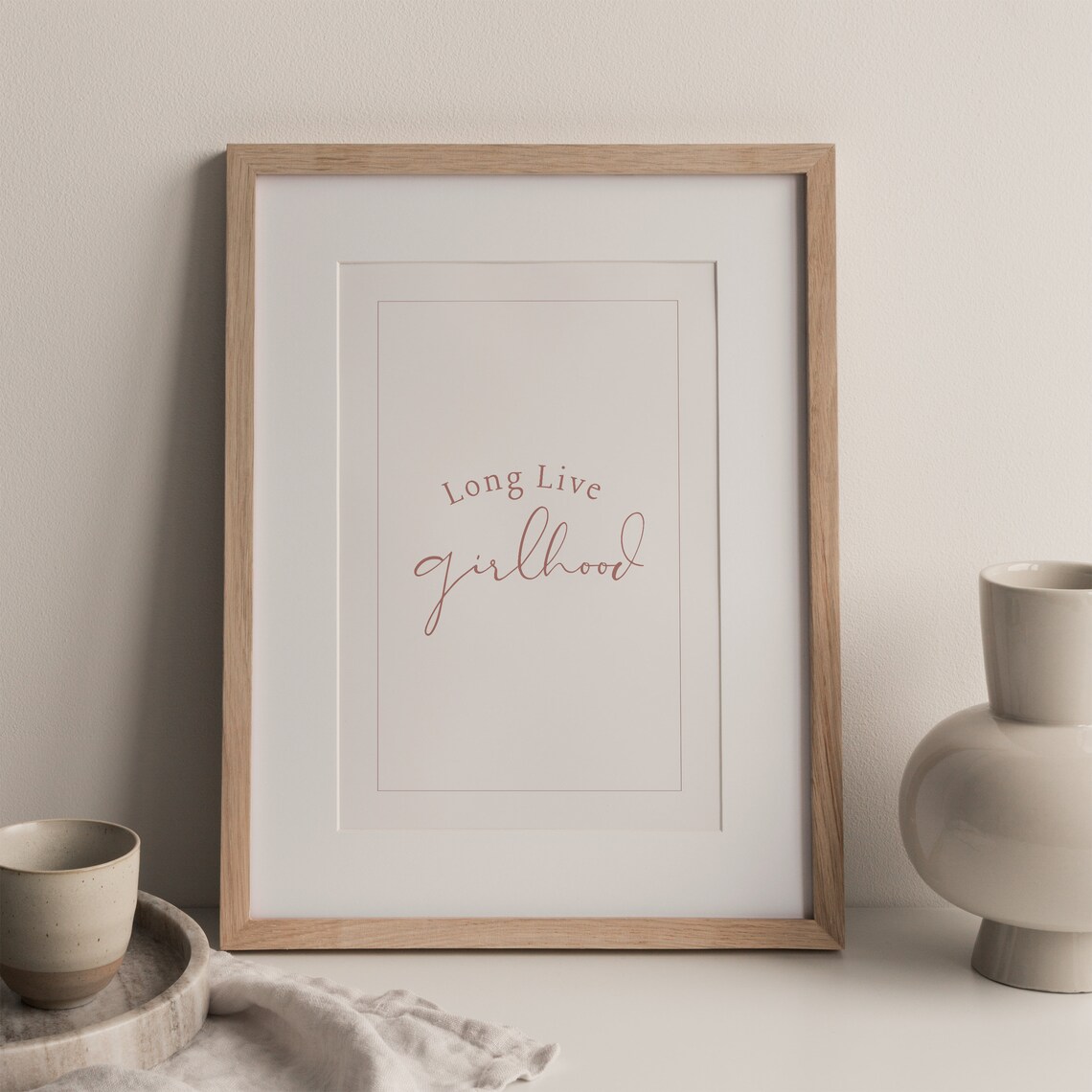 Long Live Girlhood Kids Nursery Quote Art Print - Image 2