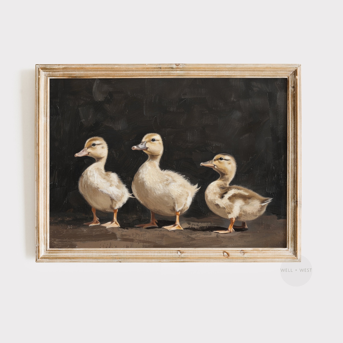 Vintage Ducks Print, Antique Farm Animal Art Print