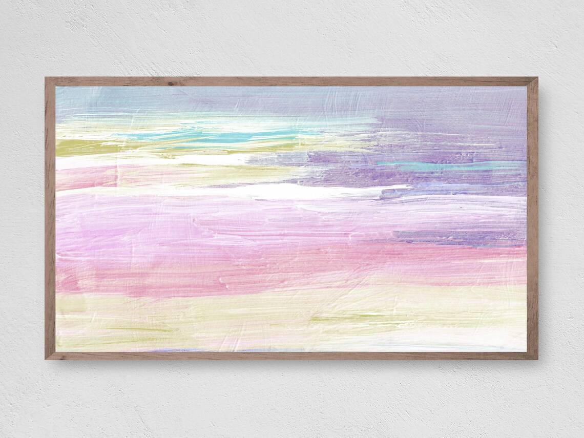 Pastel Bliss Abstract Art Print, Frame TV Art