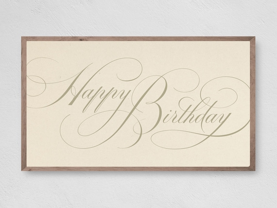 Happy Birthday Art TV Art Print, Instant Classic