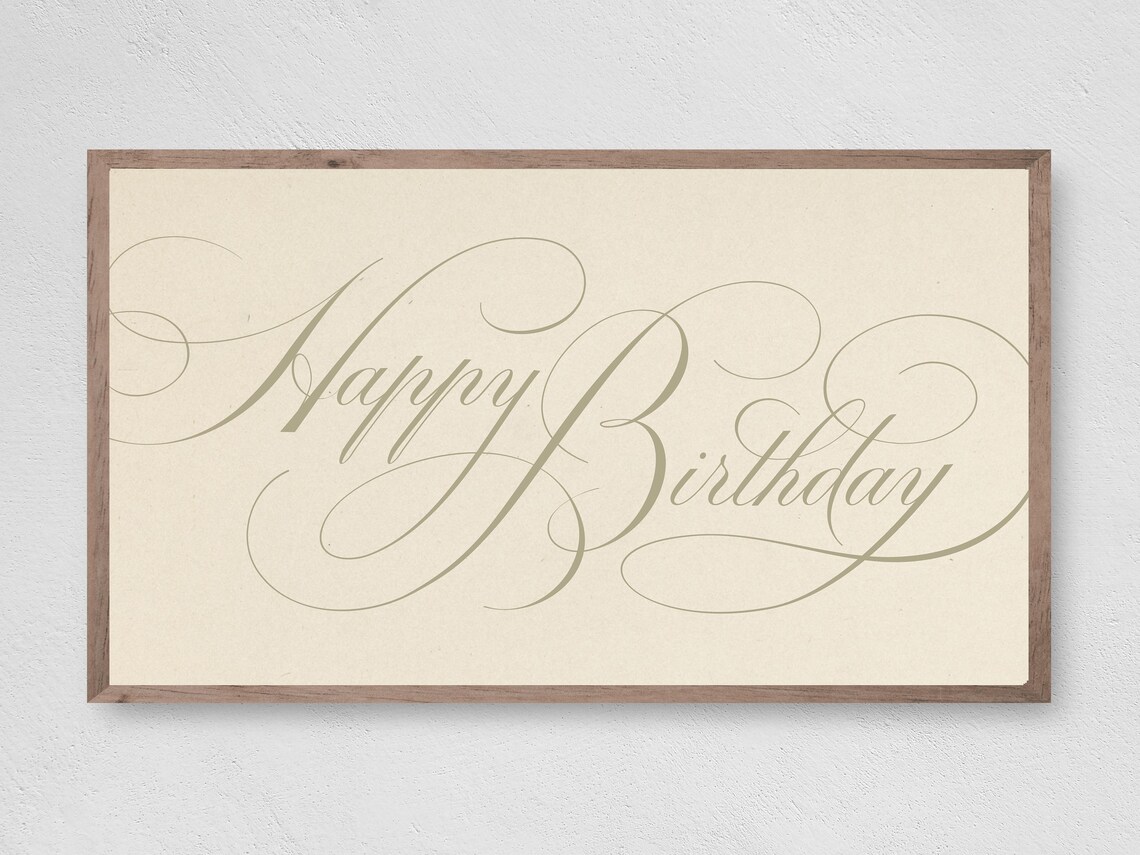 Happy Birthday Art TV Art Print, Instant Classic