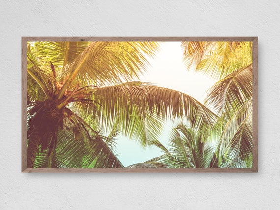 Modern Palms Travel Poster, Tropical Palm Trees