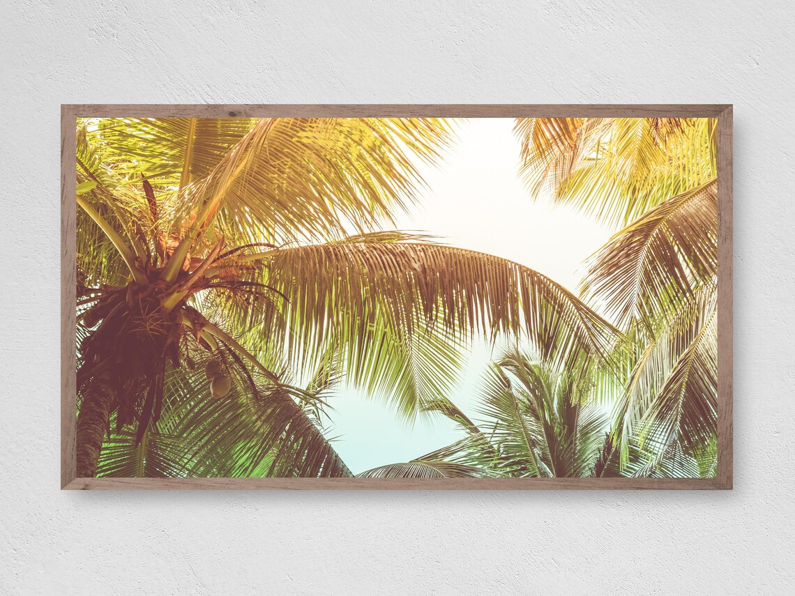 Modern Palms Travel Poster, Tropical Palm Trees