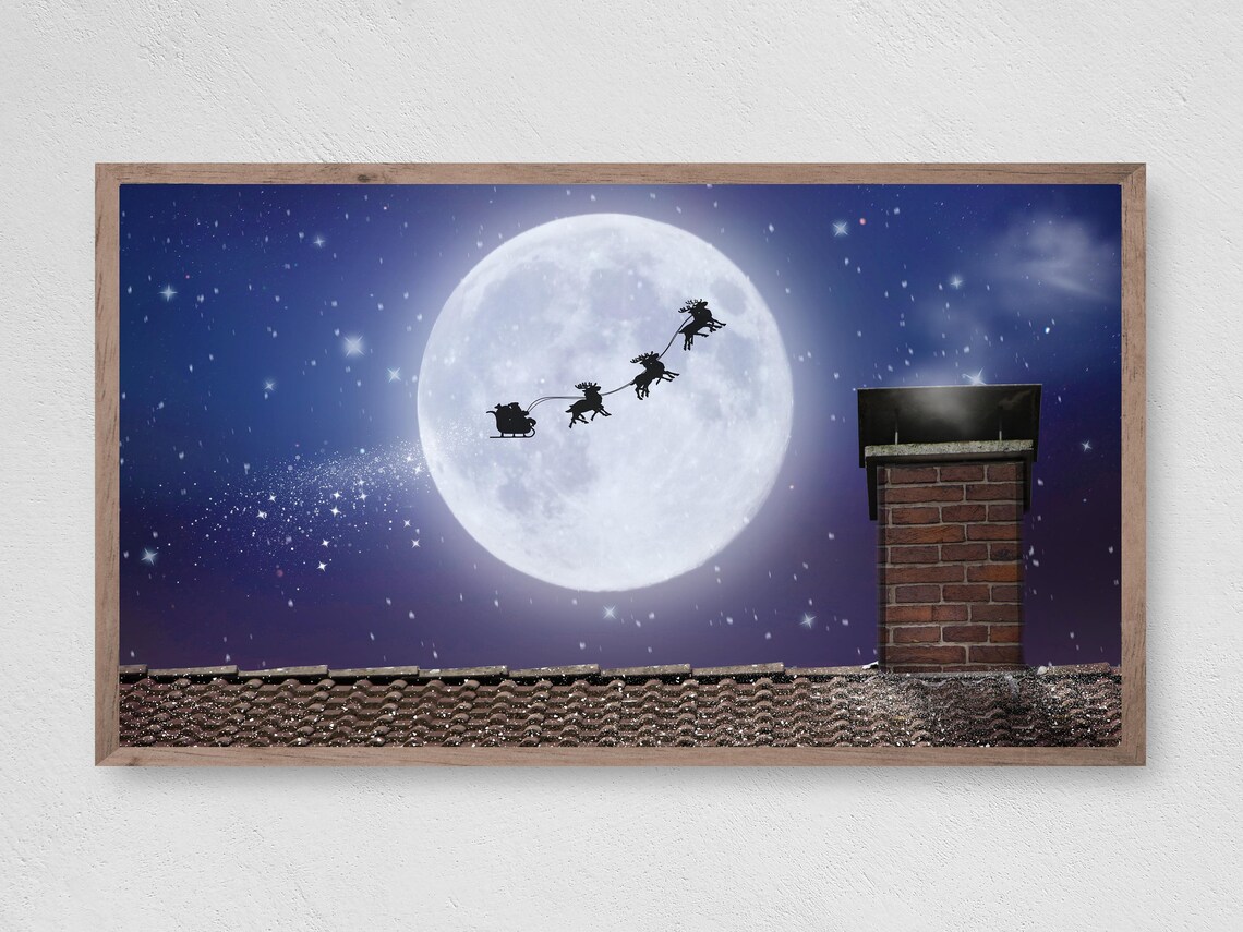 Christmas Eve Winter Snow Art Print, Holiday Decor