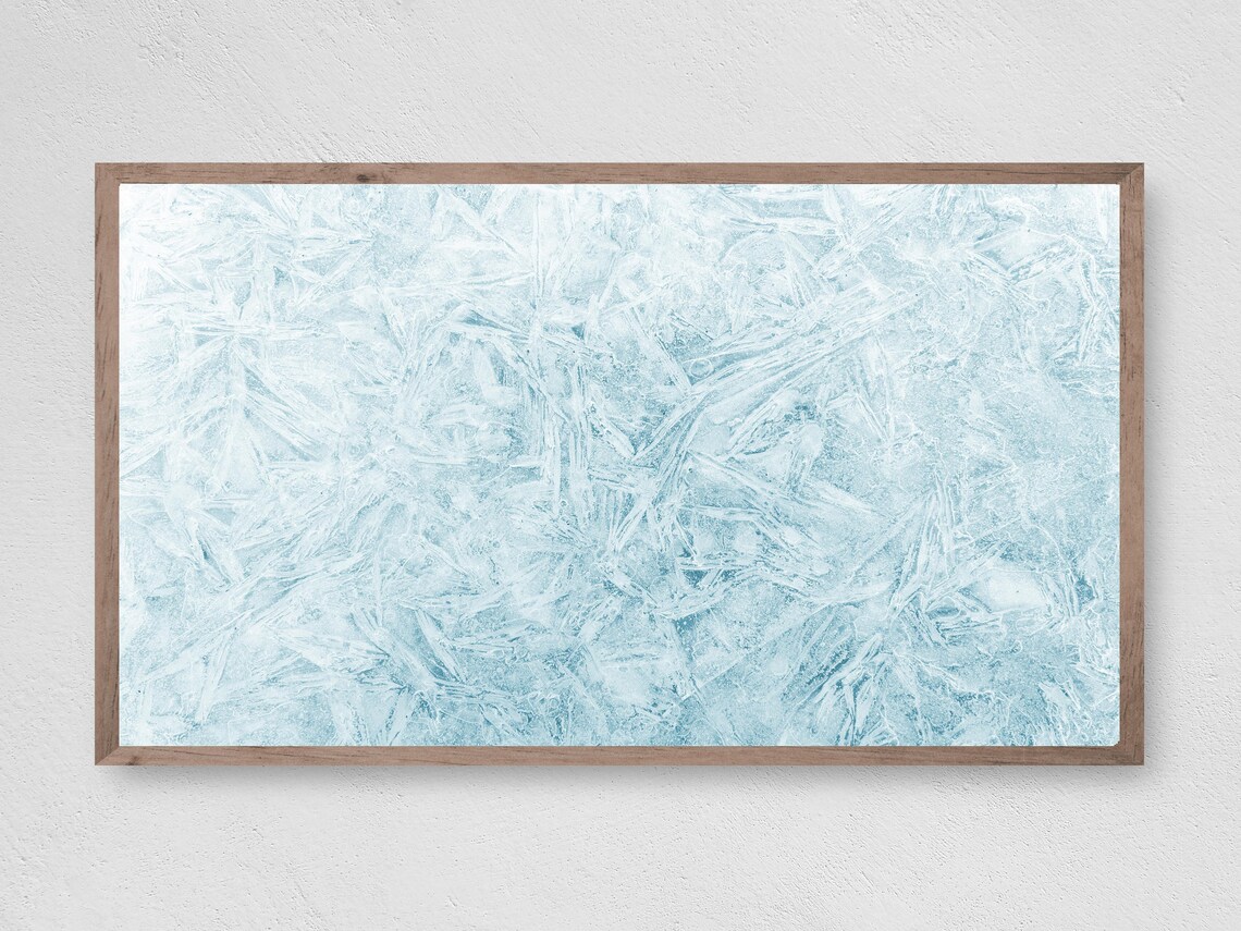 Winter Frost Christmas Frame TV Art Print