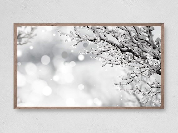Frozen Twig Instant Winter Christmas TV Art Print