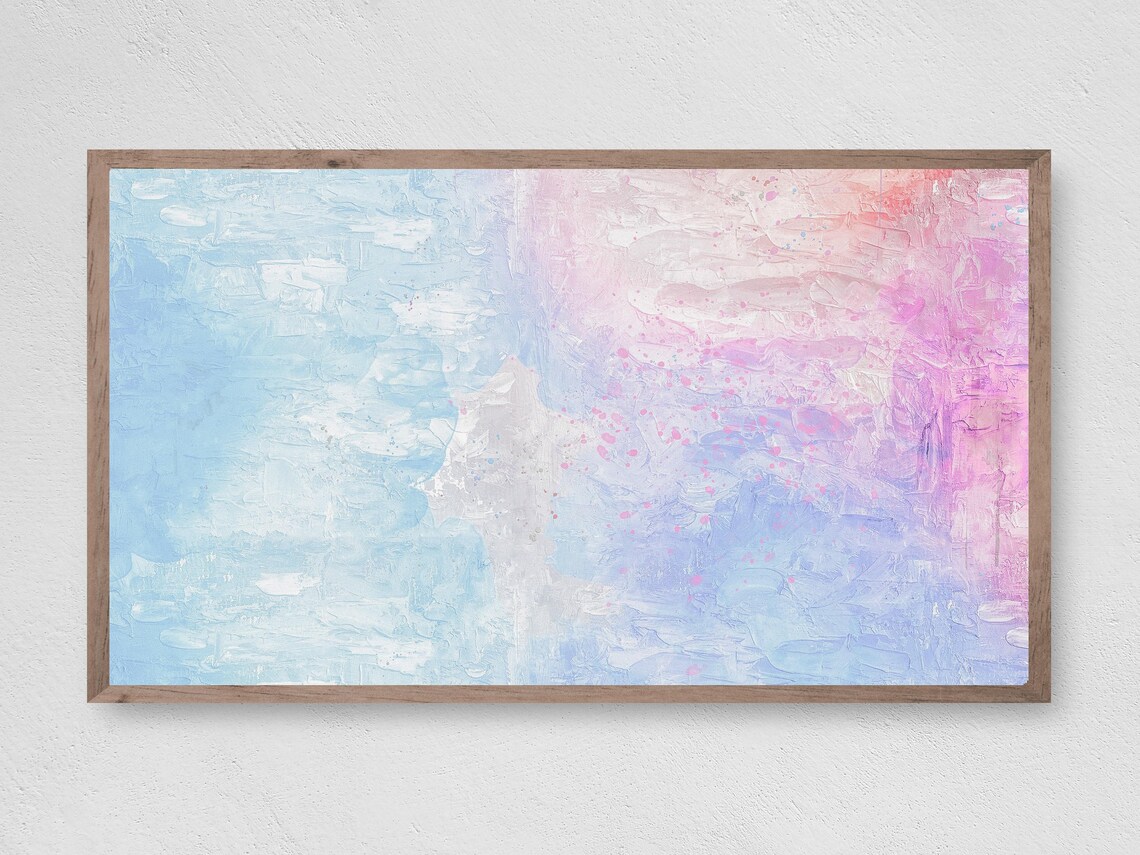 Pastel Modern Abstract Art Print for Frame TV
