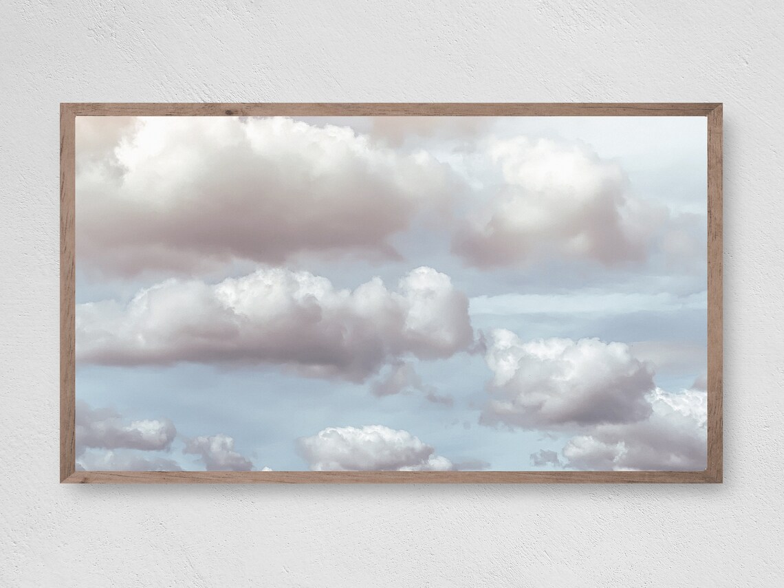 Fluffy Clouds TV Art Print