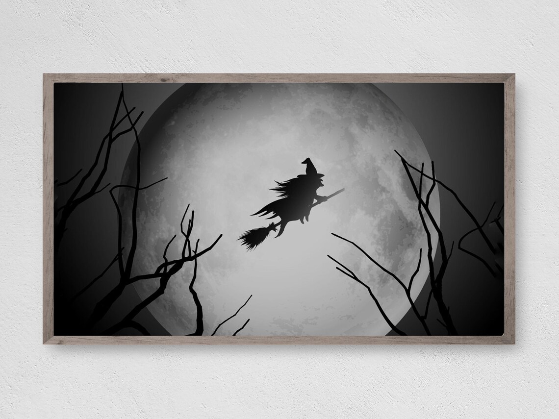 Halloween Flight Dark Halloween Poster Print