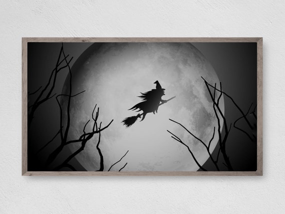 Halloween Flight Dark Halloween Poster Print