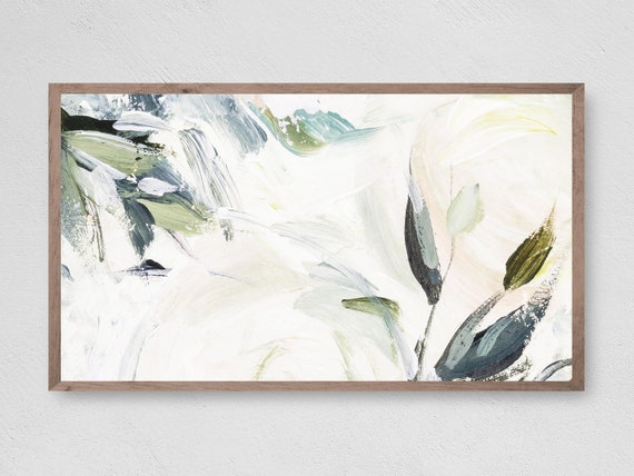 Modern Acrylic Leaves Abstract Art Print
