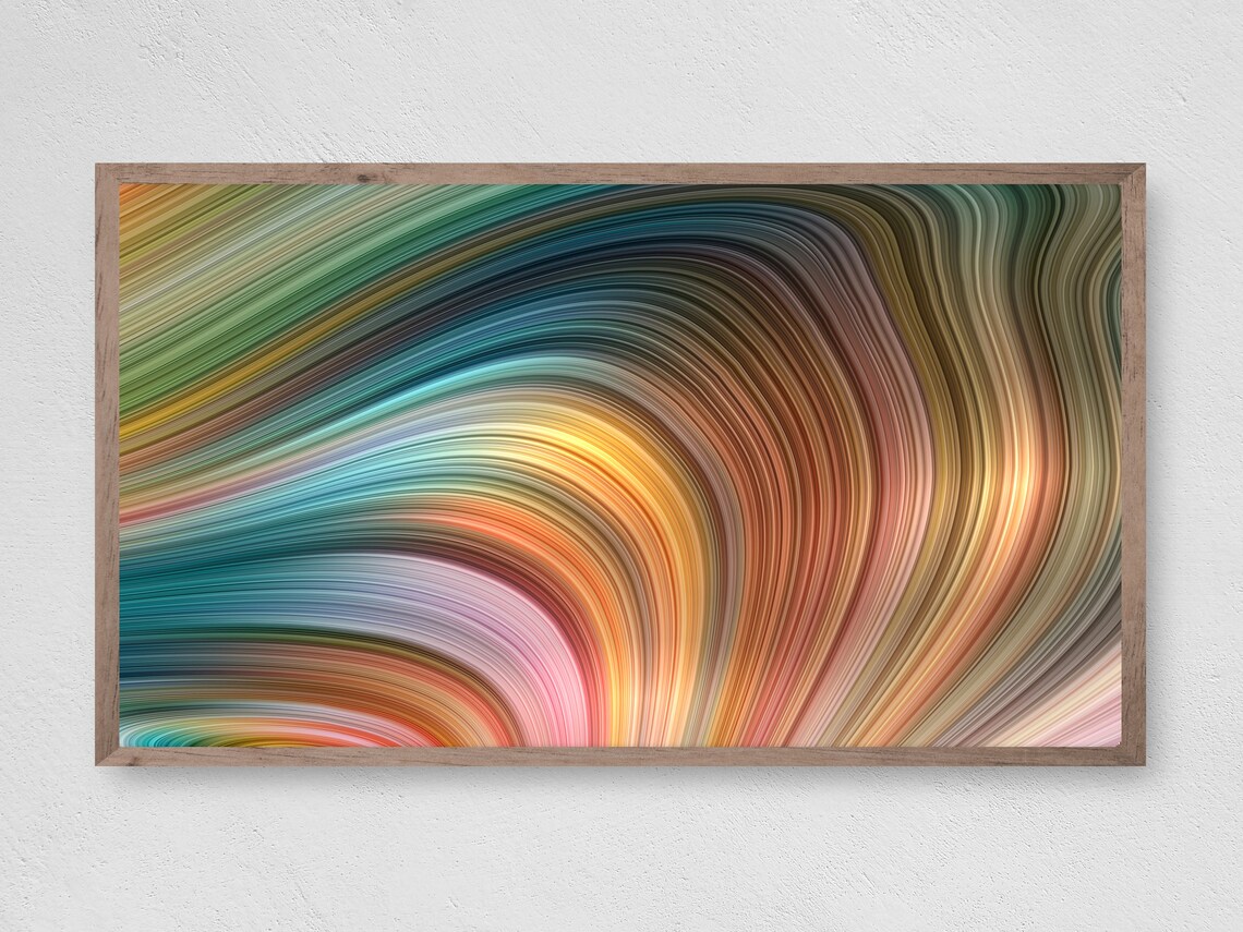 Modern Swirl Abstract Art Print, Frame TV Decor