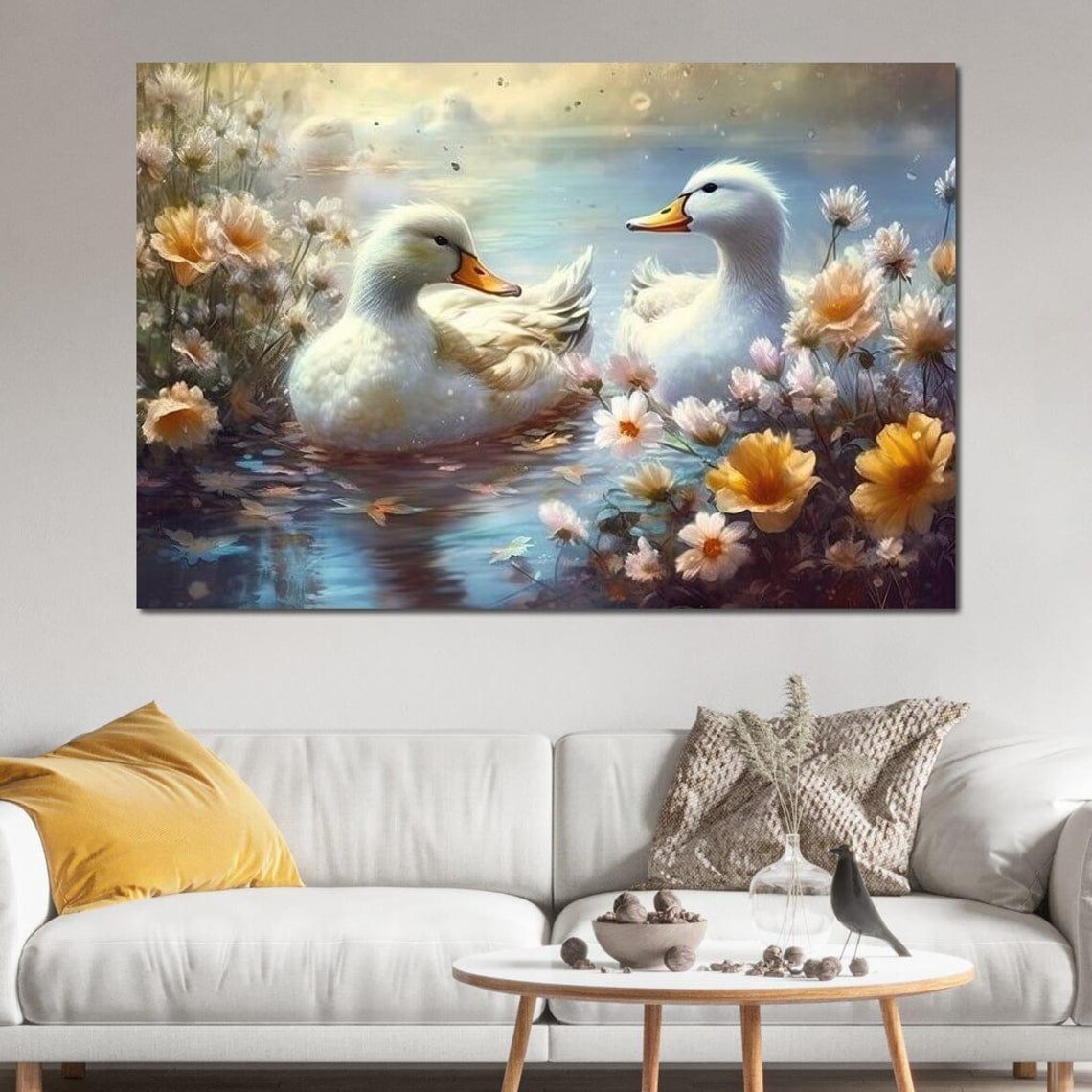 Winter Ducks by Neal Hackett, Wildlife Art Print - Image 4