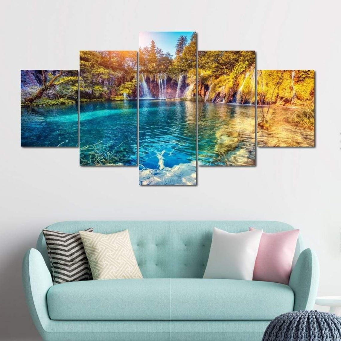 Waterfall Paradise, Nature Art Print - Image 3