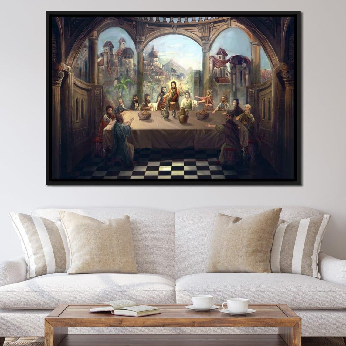 The Last Supper Biblical Scene Ornate Hall Christian Art Print Poster - Image 3