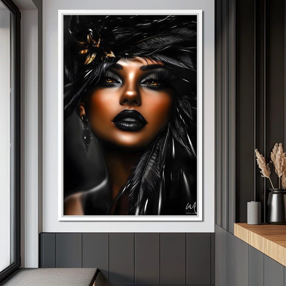 Golden Elegance In Shadows Black Gold Modern Wall Art Home Decor Bold Abstract Design By Nichecanvas - Image 4