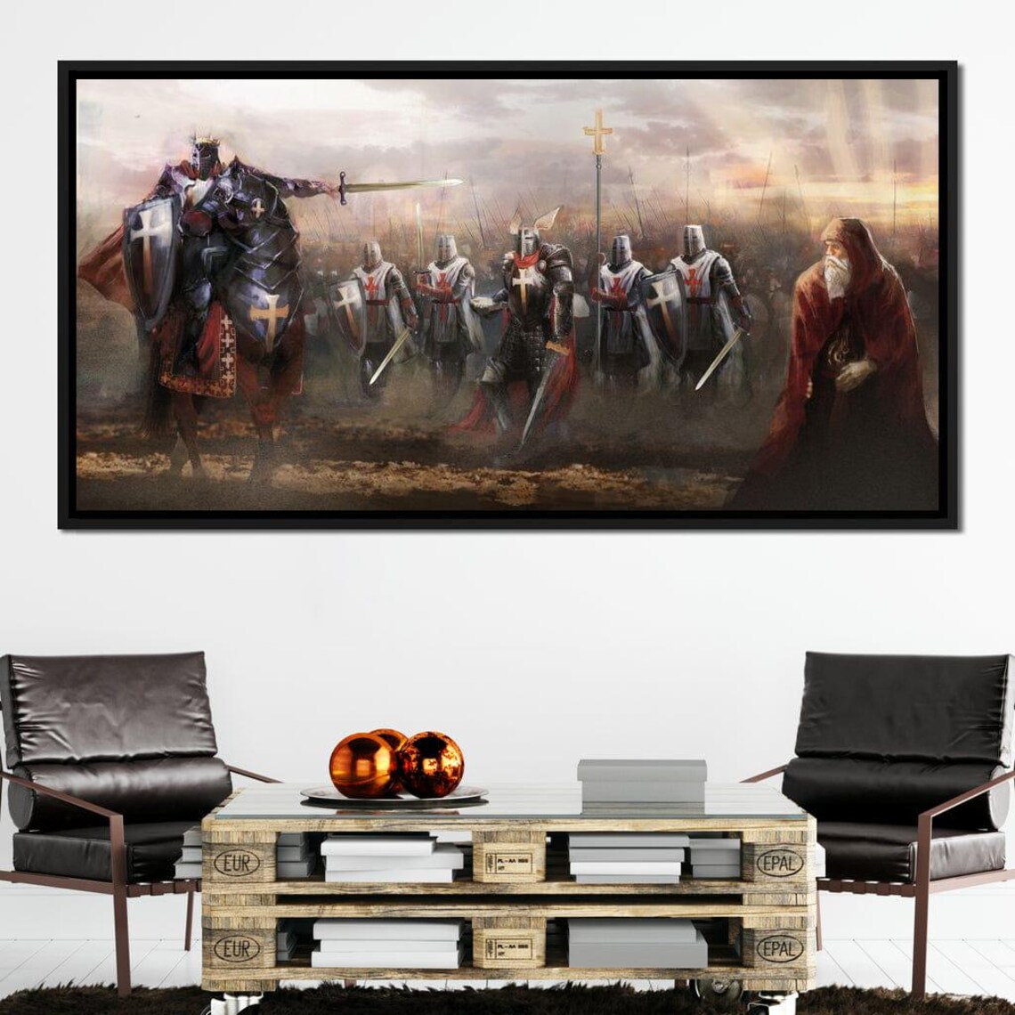 Knights Templar Medieval Battle Scene Art Print - Image 2