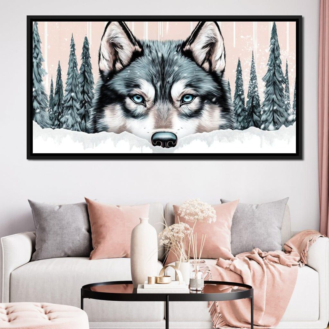 Wolf Spirit Amid Snowfall Pines, Modern Home Decor - Image 2