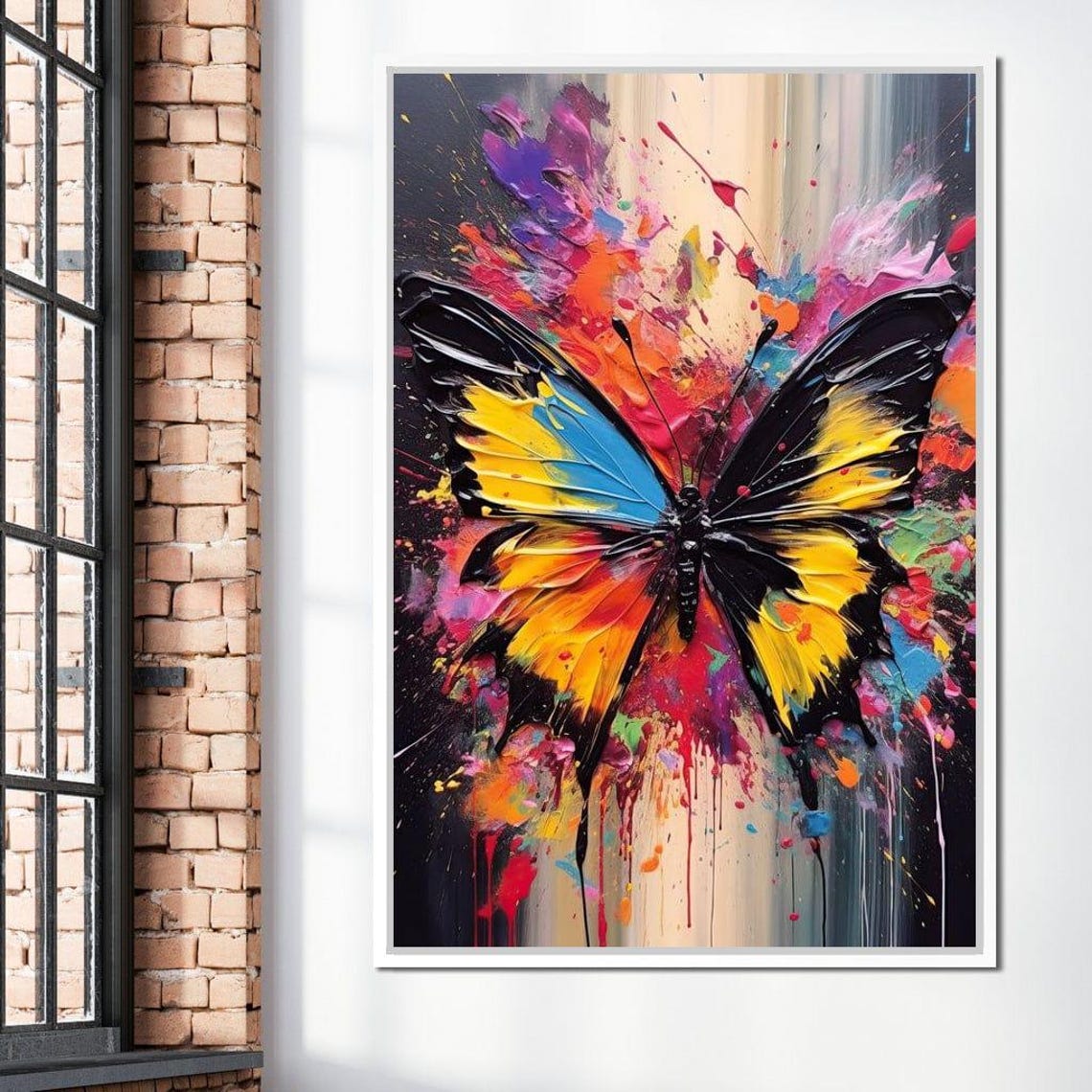 Technicolor Lepidoptera Colorful Butterfly Wall Art Vibrant Home Decor Modern Abstract Print By Nichecanvas - Image 2