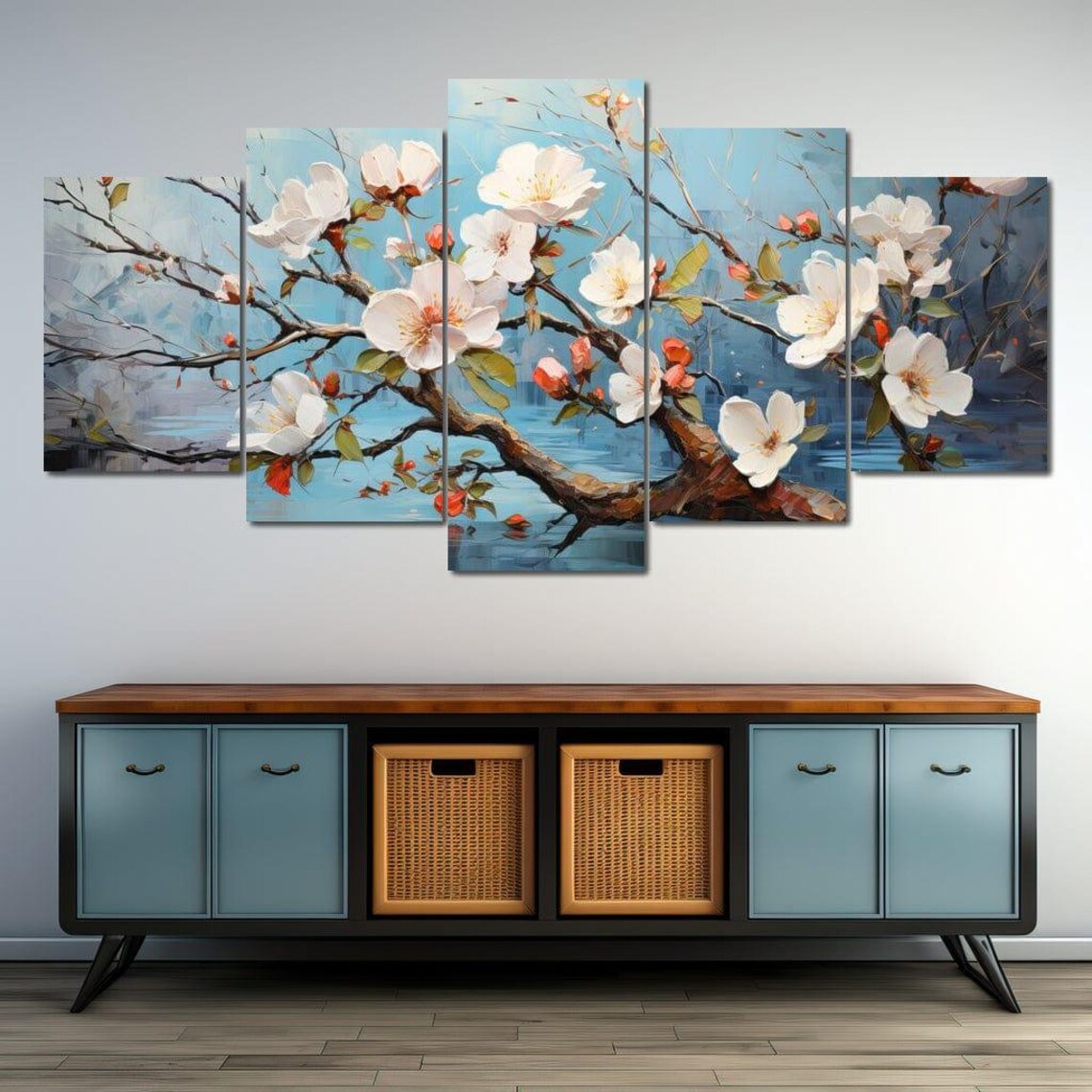 Blooming Tree Floral Wall Art, Spring Flowers - Image 4