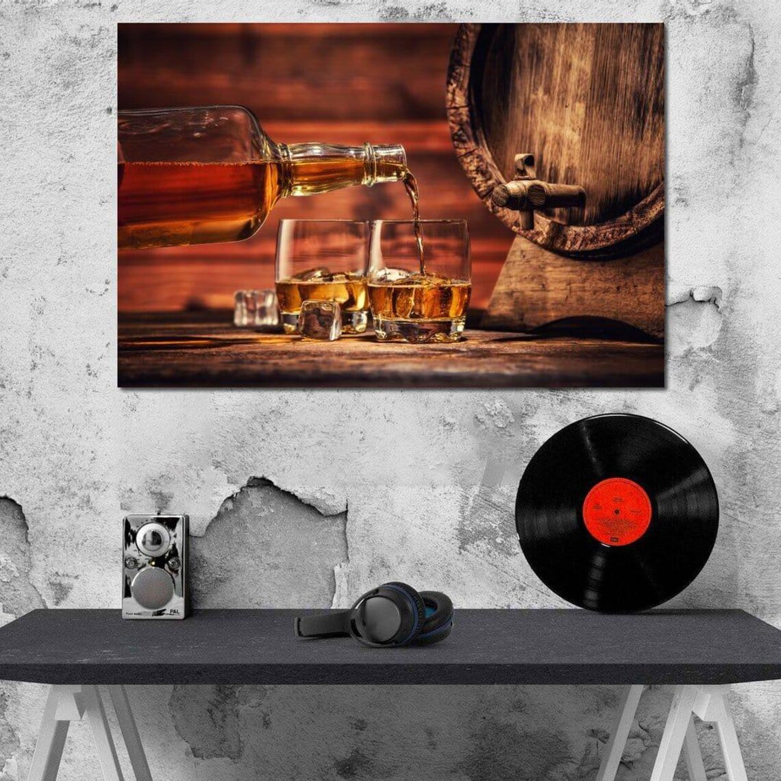 Whiskey Night Rustic Bar Art Print, Bourbon Decor - Image 3
