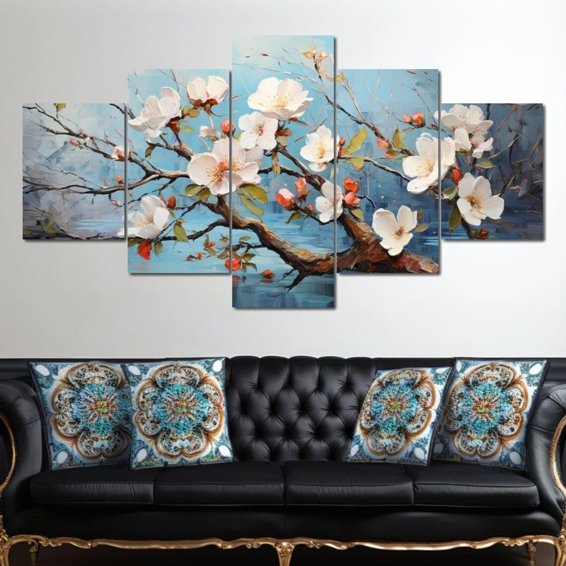 Blooming Tree Floral Wall Art, Spring Flowers