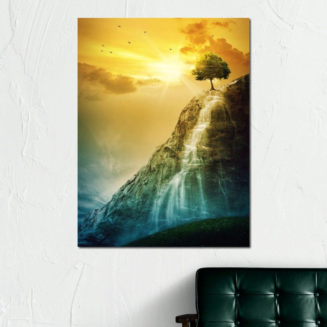 Waterfall Tree, Nature Art Print - Image 3