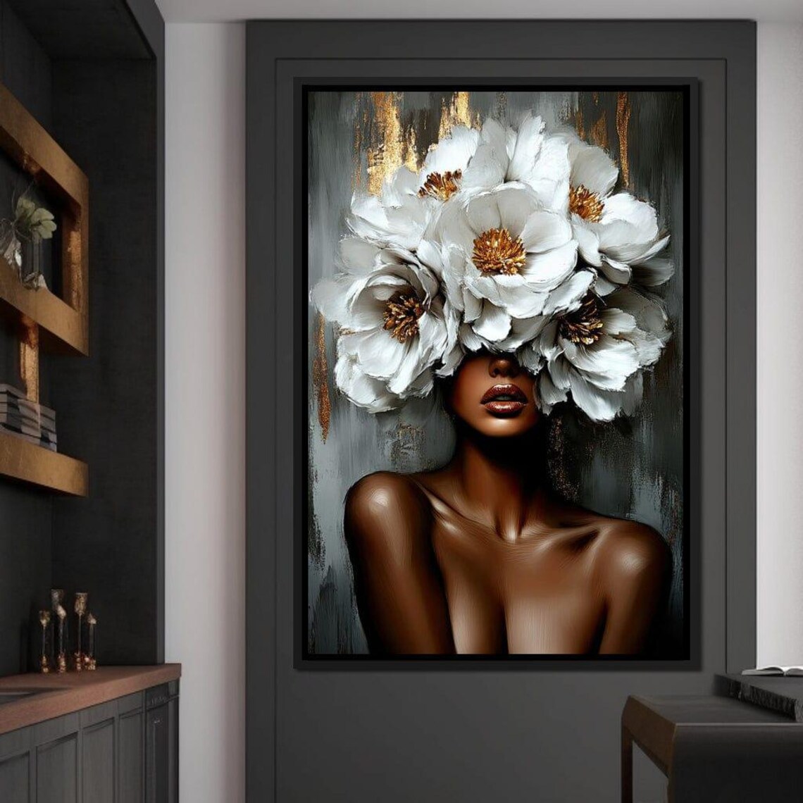 Golden Petals, Grace Cole Williams Portrait Art Print - Image 3