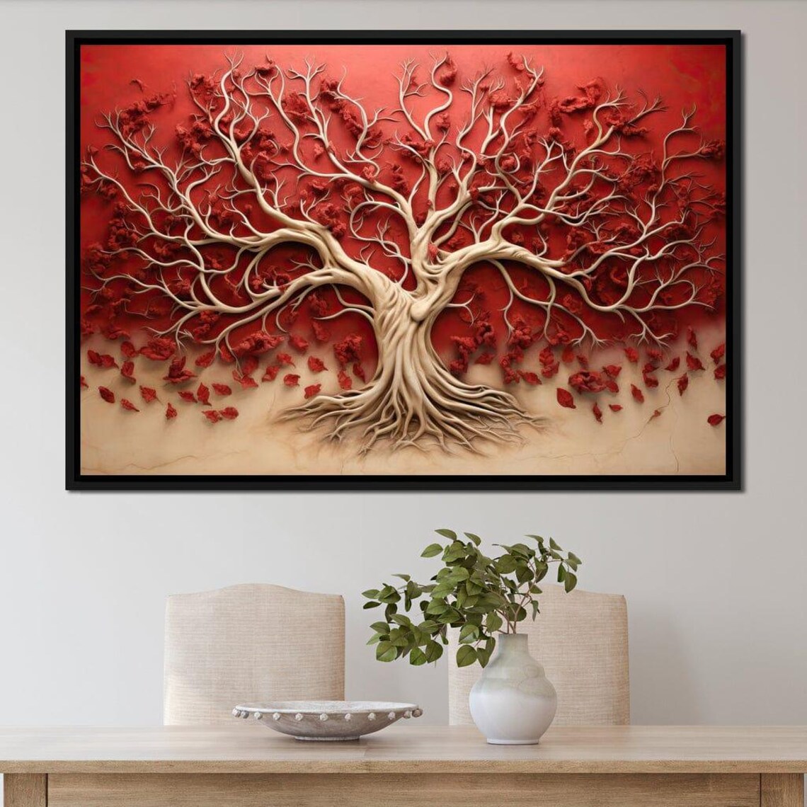 Gold and Red Tree of Life Wall Art Print, Modern Decor - Image 4