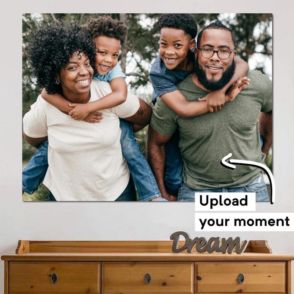 Custom Family Photo Print Personalized Upload Your Moment Gift Poster