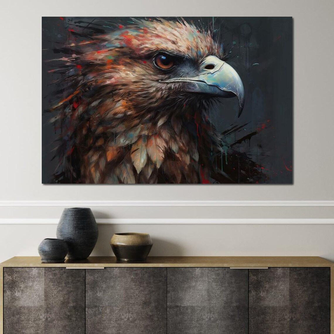 Red-Tailed Hawk by Neal Hackett Wildlife Art Print - Image 4