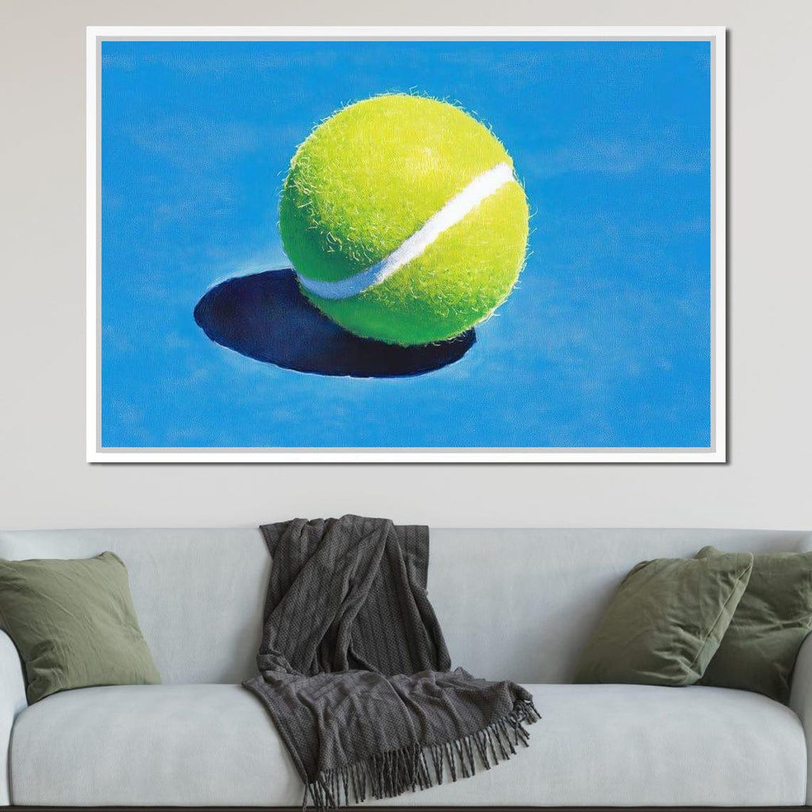 Tennis Ball Modern Home Decor Vibrant Sports Art Green Blue Wall Art For Tennis Lovers By Nichecanvas - Image 4
