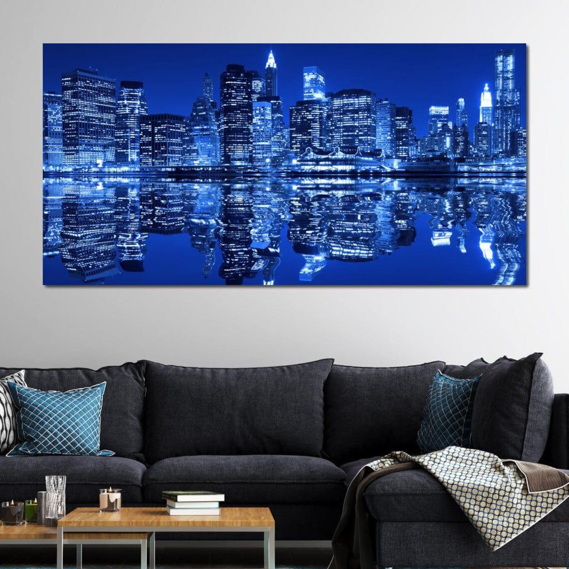 New York City Reflection Skyline Art Print, Urban Decor - Image 3