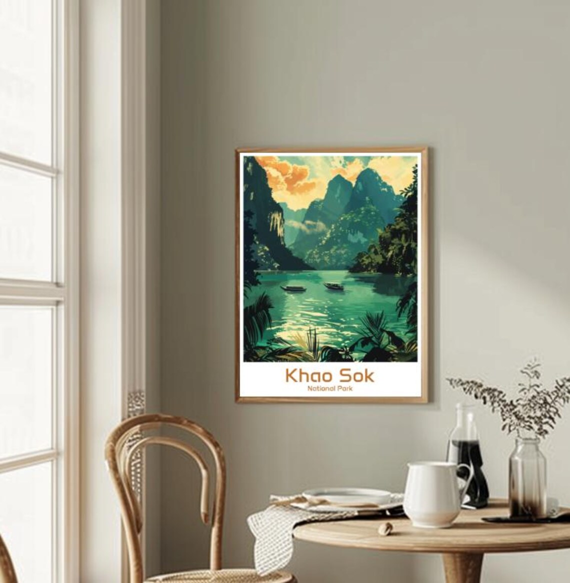 Khao Sok National Park Jungle Lake Limestone Peaks Boat Poster - Image 2
