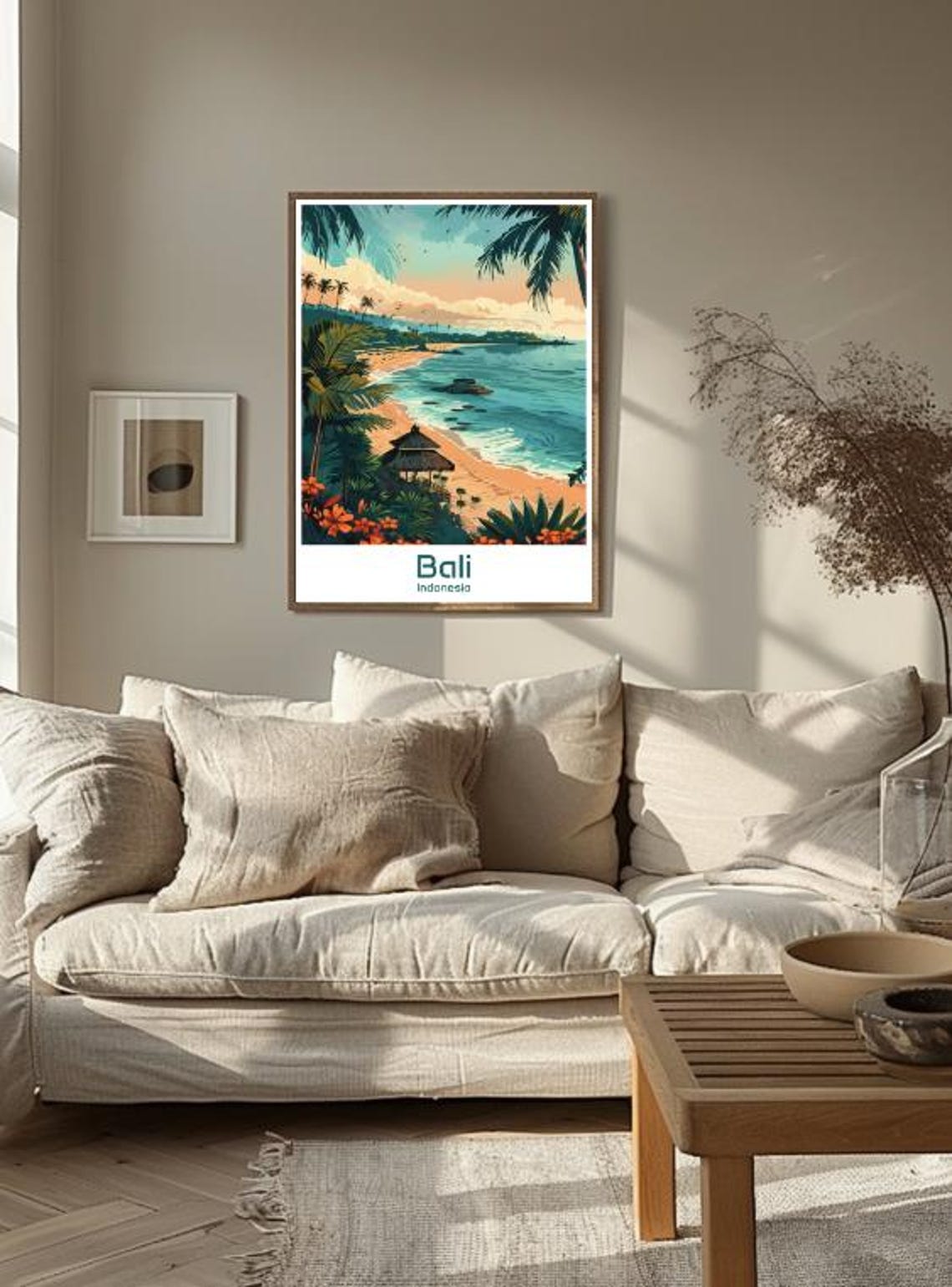 Bali Tropical Beach Hut Palms Tropical Island Decor Art Print - Image 3