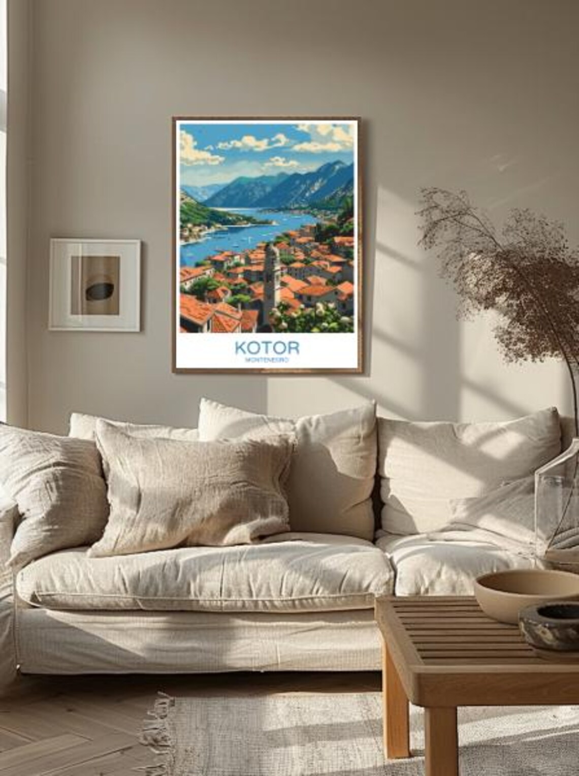 Kotor Montenegro Bay Of Kotor Old Town Mountains Travel Poster - Image 2