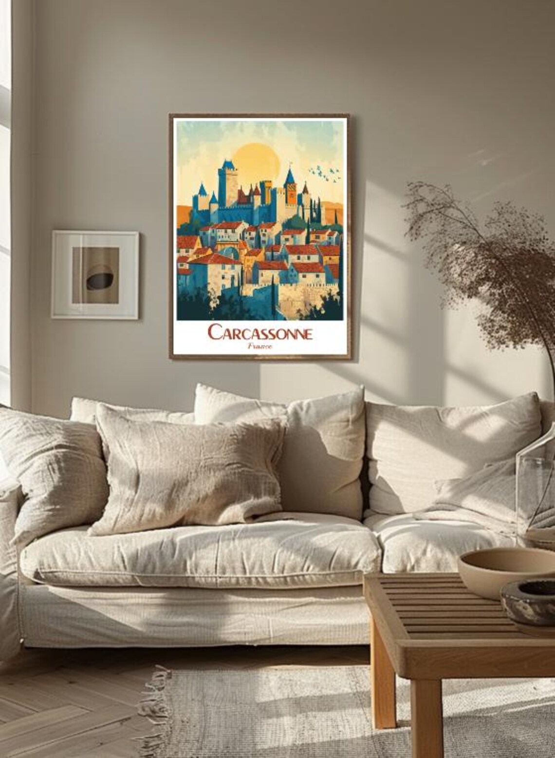 Carcassonne France Medieval Citadel Towers Vintage Travel Poster - Image 3