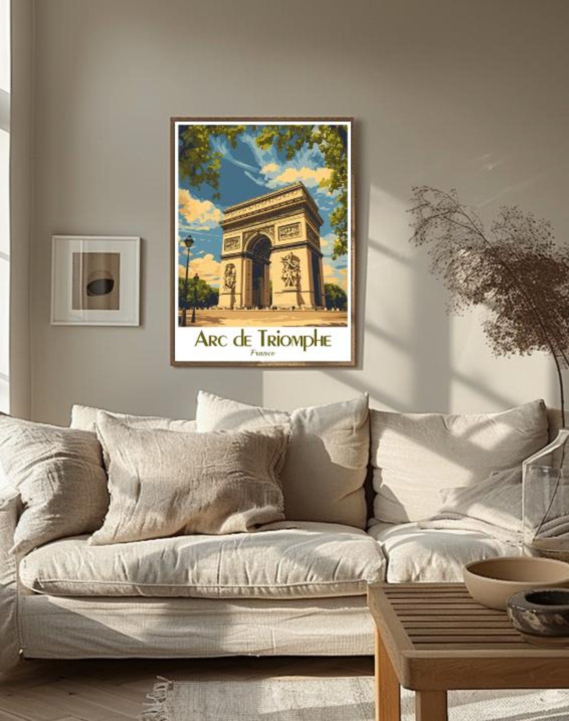 Arc de Triomphe Paris France Grand Monument Vintage Travel Poster - Image 3