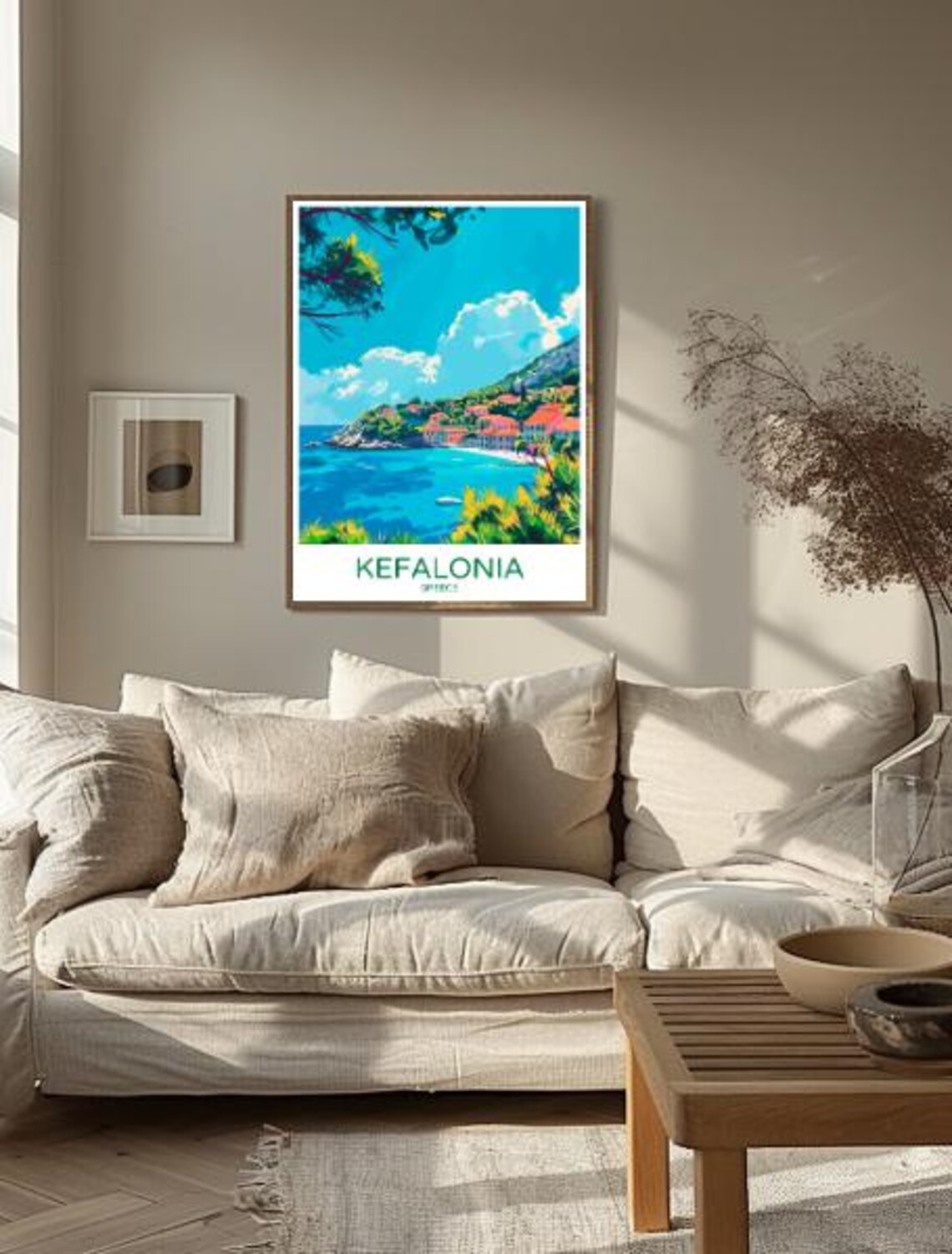 Kefalonia Greece Colorful Seaside Village Sparkling Bay Travel Poster - Image 2